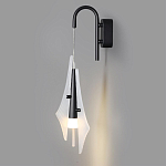 Бра черного цвета с плафоном из рельефного стекла Glass Pod варинант исполнения - 4 | Loft Concept в Твери