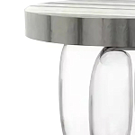 Дизайнерский журнальный стол на 3-х овальных прозрачных ножках Tukutic варинант исполнения - 1 | Loft Concept в Твери