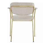 Стул Singer Chair с подлокотниками серый на золотистых ножках варинант исполнения - 4 | Loft Concept в Твери