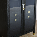 Дизайнерский шкаф витрина Elsa Dreams Black с 4-мя ящиками варинант исполнения - 3 | Loft Concept в Твери