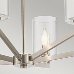 Люстра с 6-ю прозрачными цилиндрическими плафонами Kichler варинант исполнения - 13 | Loft Concept в Твери