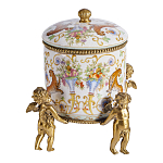 Шкатулка на ангелах из фарфора с бронзовыми элементам Eden Garden варинант исполнения - 1 | Loft Concept в Твери