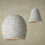 Подвесной светильник белый металлический в форме купола White Natural Lines варинант исполнения - 3 | Loft Concept в Твери