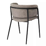 Стул полукруглый с каркасом из металла и мягким сиденьем и спинкой Soft Chenille варинант исполнения - 1 | Loft Concept в Твери