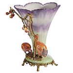 Ваза с цесарками из фарфора с бронзовыми элементами Garden of Eden варинант исполнения - 4 | Loft Concept в Твери