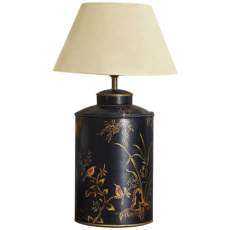 Настольная лампа Шинуазри с абажуром Garden Chinoiserie Collection Table Lamp Бежевый Черный Мульти Настольная лампа Шинуазри с абажуром Garden Chinoiserie Collection Table Lamp Бежевый Черный Мульти в Твери | Loft Concept