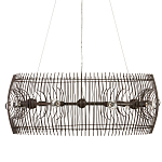 Люстра круглая из тонких прутьев Thin Bronze Rods варинант исполнения - 3 | Loft Concept в Твери