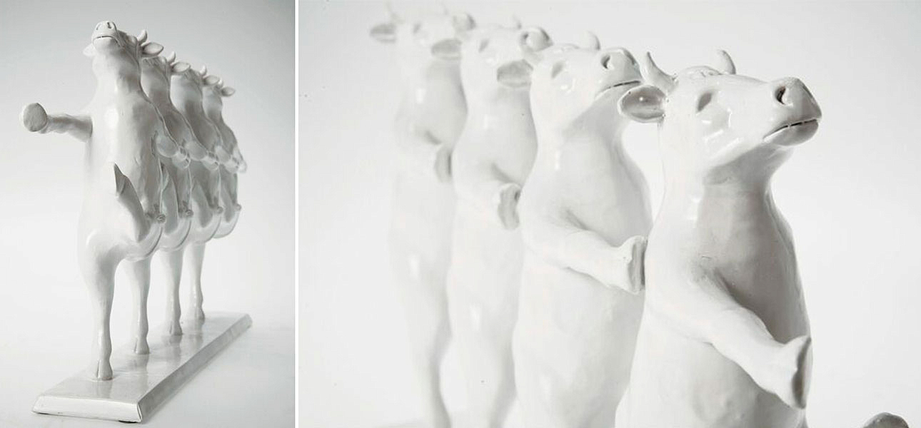 Статуэтка белая March of the Cows Статуэтка белая March of the Cows - Loft-Concept в Твери