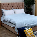 Постельное белье голубого цвета из перкаля с принтом 200х220 см Aurora Allure варинант исполнения - 5 | Loft Concept в Твери