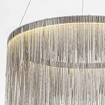 Подвесная кольцевая люстра с металлическими цепочками Fringe Chain Horizontal Ring Light варинант исполнения - 4 | Loft Concept в Твери