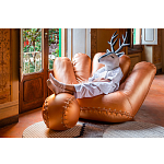 Дизайнерский кожаный пуф в виде бейсбольного мяча Poltronova Joe Ball Pouf варинант исполнения - 9 | Loft Concept в Твери