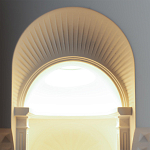 Встраиваемый в стену гипсовый светильник под покраску с арками и рельефными колоннами Antiquity Athena варинант исполнения - 7 | Loft Concept в Твери