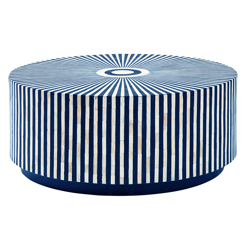 Стол журнальный Mandika Bone Inlay Coffee Table blue Синий Голубой в Твери | Loft Concept 