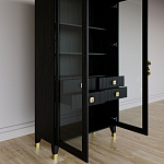 Дизайнерский шкаф витрина Elsa Dreams Black с 4-мя ящиками варинант исполнения - 7 | Loft Concept в Твери