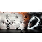 Диван Честерфильд граффити graffiti Orange Sofa натуральная кожа варинант исполнения - 8 | Loft Concept в Твери