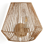 Бра с плетенным из пеньки абажуром Jutti H25 см варинант исполнения - 1 | Loft Concept в Твери