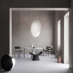 Подвесной светильник белый с фигурным тканевым плафоном White Whirlwinds варинант исполнения - 5 | Loft Concept в Твери