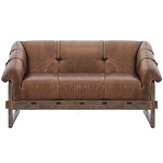 Двухместный диван Duncan винтажная коричневая кожа варинант исполнения - 1 | Loft Concept в Твери