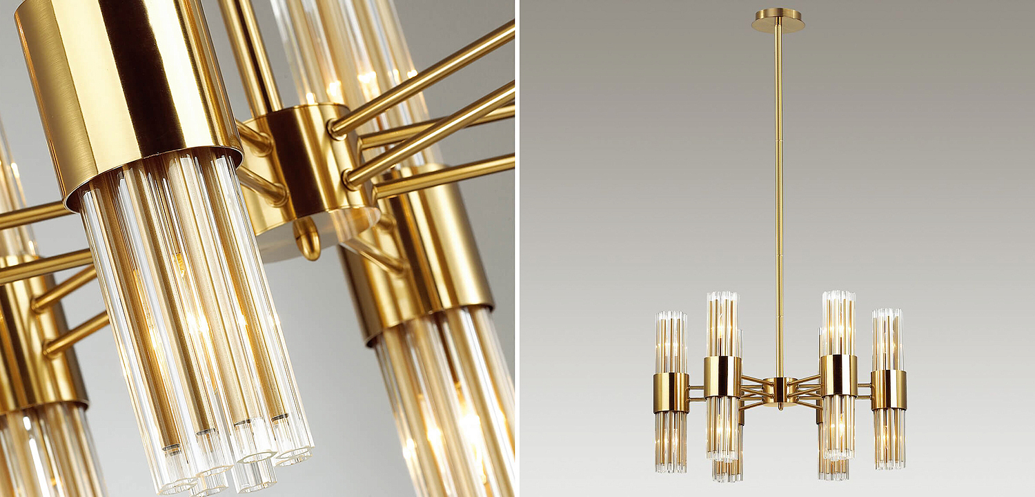 Люстра Gladwin Glass Tubes Chandelier Люстра Gladwin Glass Tubes Chandelier - Loft-Concept в Твери