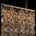 Люстра овальная каскадная с подвесками в форме колец Galaxy of Light варинант исполнения - 3 | Loft Concept в Твери