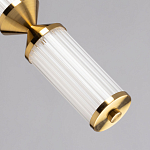 Подвесной светильник с двумя белыми рифлеными цилиндрическими плафонами Golden Swirl варинант исполнения - 6 | Loft Concept в Твери