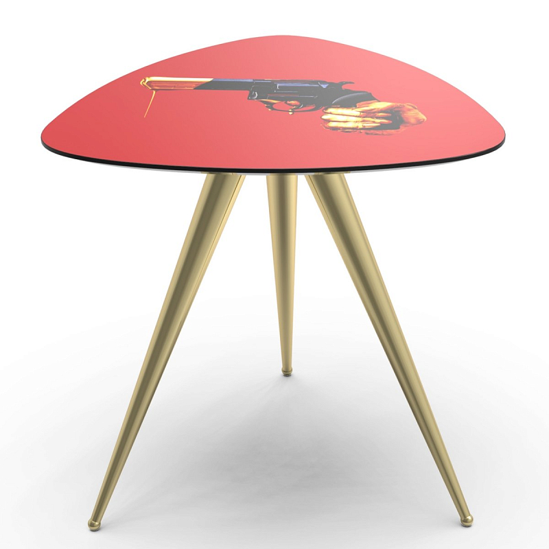 Журнальный стол Seletti Side Table Revolver Красный Латунь Журнальный стол Seletti Side Table Revolver Красный Латунь в Твери | Loft Concept