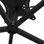 Стул с мягкой черной обивкой из велюра и подъемно-поворотным механизмом на колесиках Harper Black варинант исполнения - 6 | Loft Concept в Твери