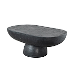 Столик кофейный черного цвета с овальной столешницей и круглым основанием Black Dalmen Table варинант исполнения - 5 | Loft Concept в Твери