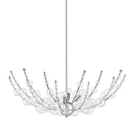 Люстра  с круглыми прозрачными шарами на серебряном каркасе Silver Stalk варинант исполнения - 2 | Loft Concept в Твери