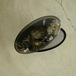 Шкатулка из эпоксидной смолы с цветами черная Epoxy Resin Oval Box Black варинант исполнения - 2 | Loft Concept в Твери