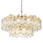 Люстра подвесная двухъярусная с хрустальными овальными подвесками Harmonica варинант исполнения - 1 | Loft Concept в Твери