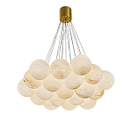 Люстра подвесная круглая с сферическими плафонами из натурального камня Glowing Spheres варинант исполнения - 10 | Loft Concept в Твери