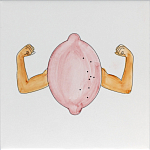 Плитка дизайнерская с узором Лимон варинант исполнения - 2 | Loft Concept в Твери