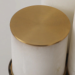 Торшер геометрический с тремя мраморными плафонами Marble Tripod варинант исполнения - 9 | Loft Concept в Твери