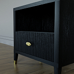 Прикроватная тумбочка с полкой Elsa Dreams Black варинант исполнения - 3 | Loft Concept в Твери