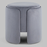 Пуф Alice Poof Grey Серый велюр варинант исполнения - 2 | Loft Concept в Твери