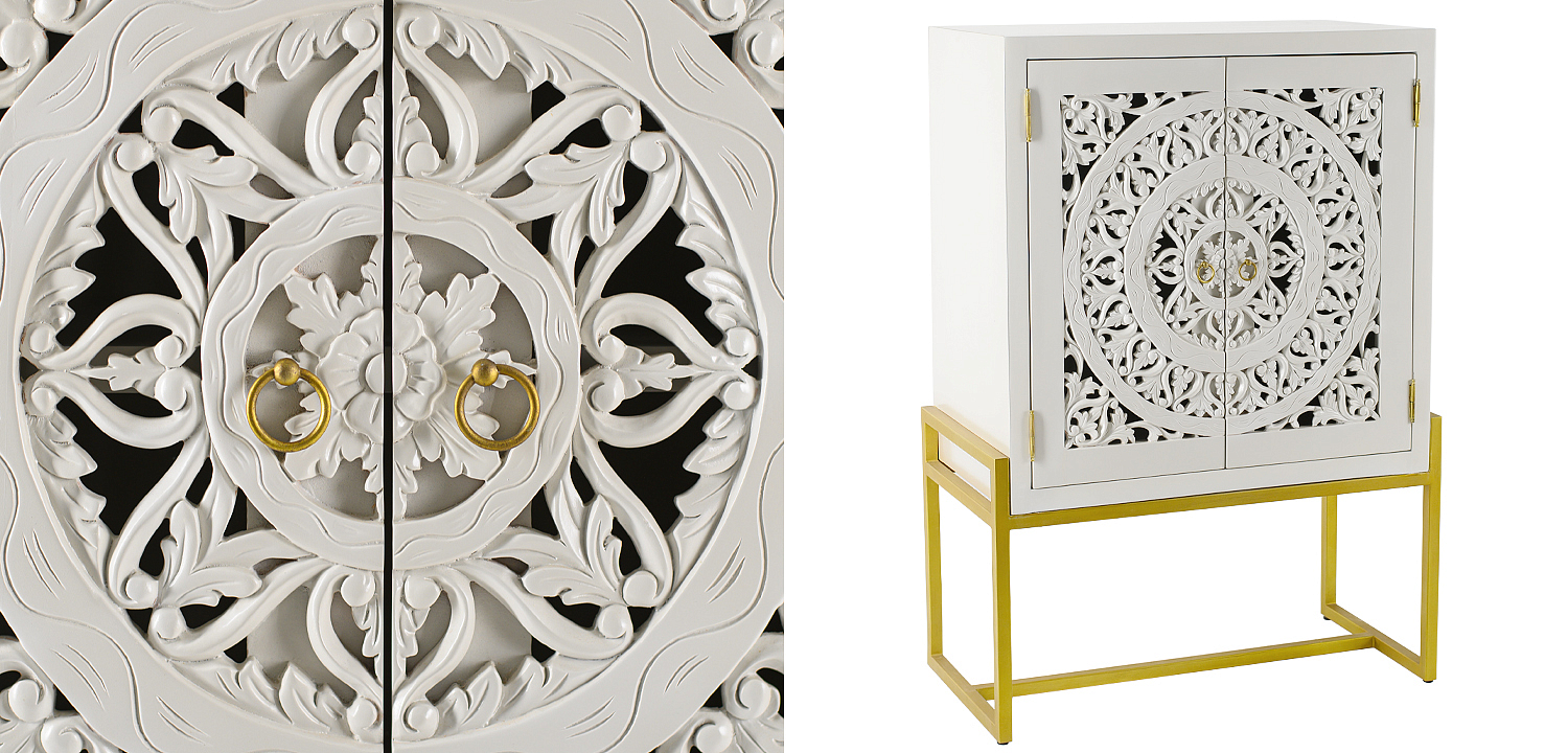 Буфет с резными дверцами Ceara Lace Cabinet Буфет с резными дверцами Ceara Lace Cabinet - Loft-Concept в Твери