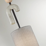 Подвесной светильник с серым тканевым плафоном Flourish варинант исполнения - 4 | Loft Concept в Твери