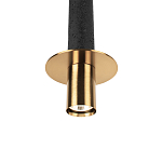 Подвесной светильник с узким цилиндрическим плафоном и золотым металлическим декором Concrete Pipe варинант исполнения - 6 | Loft Concept в Твери