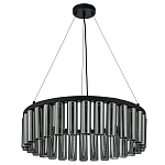 Люстра со стеклянными цилиндрическими плафонами Luminous Cylinders Smoky Round варинант исполнения - 4 | Loft Concept в Твери