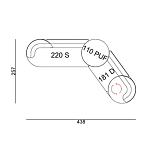 Угловой диван Calypso с поворотным механизмом и пуфом   варинант исполнения - 7 | Loft Concept в Твери