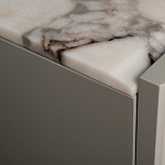 Тумба под телевизор серая с мраморной столешницей Uniqueness Marble варинант исполнения - 5 | Loft Concept в Твери