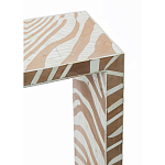 Консоль Дизайнерская Kenya Console ZEBRA Bone Inlay Beige варинант исполнения - 2 | Loft Concept в Твери