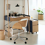 Вращающееся офисное кресло на колёсах Delwyn Chair White варинант исполнения - 4 | Loft Concept в Твери