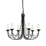 Люстра черного цвета ручной работы с канделябрами и переплетенной проволочной драпировкой Elstead Lighting варинант исполнения - 10 | Loft Concept в Твери