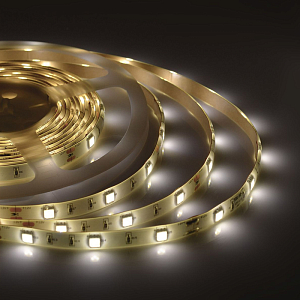 Светодиодная влагозащищенная лента 7,2W/m 30LED/m 5050SMD теплый белый 5M