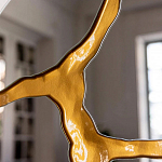 Зеркало кругле с декоративной золотой вставкой Golden Tree варинант исполнения - 5 | Loft Concept в Твери