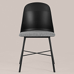 Стул из прочного пластика на металлическом основании Anora Black варинант исполнения - 2 | Loft Concept в Твери