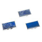 Таблетница карманная прямоугольная на 7 отделений с зеркалом и накладкой из натурального камня Лазурит Silver Stone Pillboxes варинант исполнения - 4 | Loft Concept в Твери