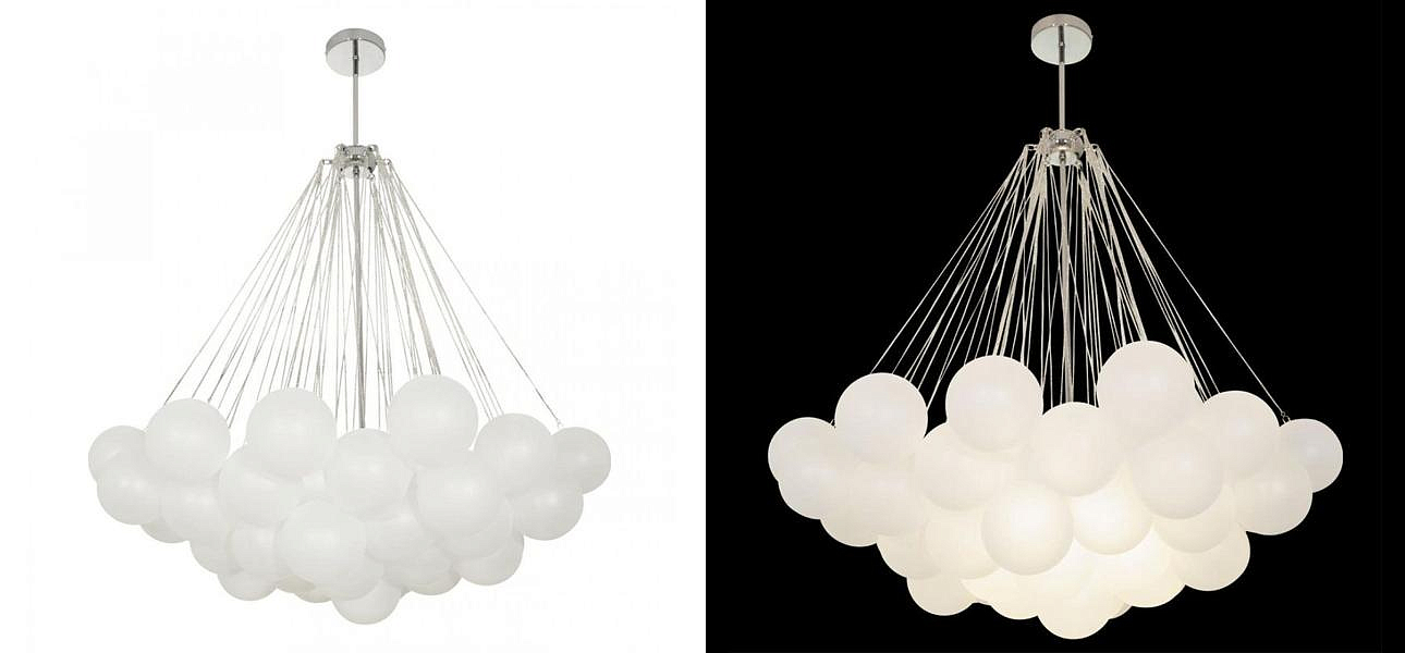 Люстра Белые Шары Apparatus Studio CLOUD Silver диаметр 100 см - Loft-Concept в Твери
